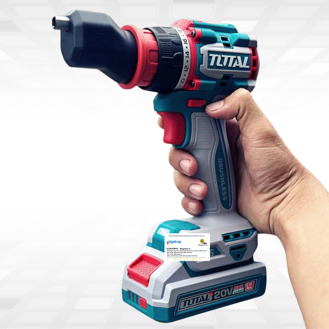 Máy siết khoan đầu đa năng dùng pin 20V TOTAL TDLI206686 (2 pin 2.0Ah và 1 sạc)