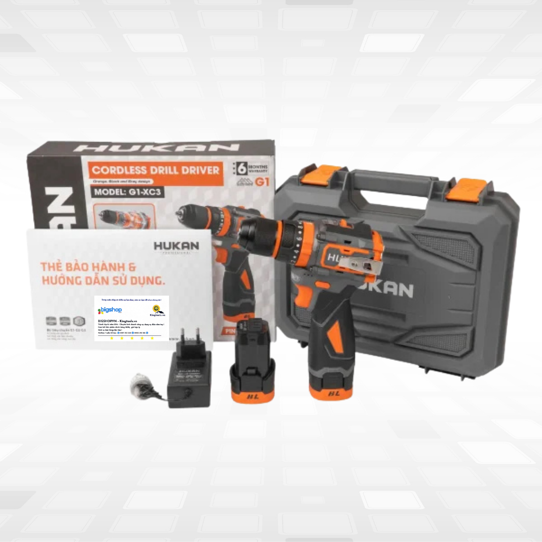 Máy khoan pin HUKAN G1-XC3 (GEN 1) - 2 pin 16V và 1 sạc