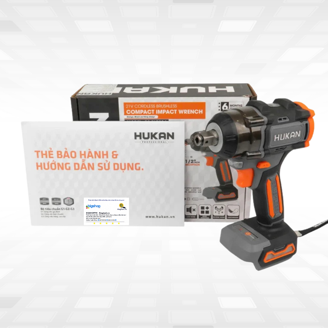 Máy siết bulong pin đầu 2in1 HUKAN G1-BLP324 (GEN 1) - Thân máy
