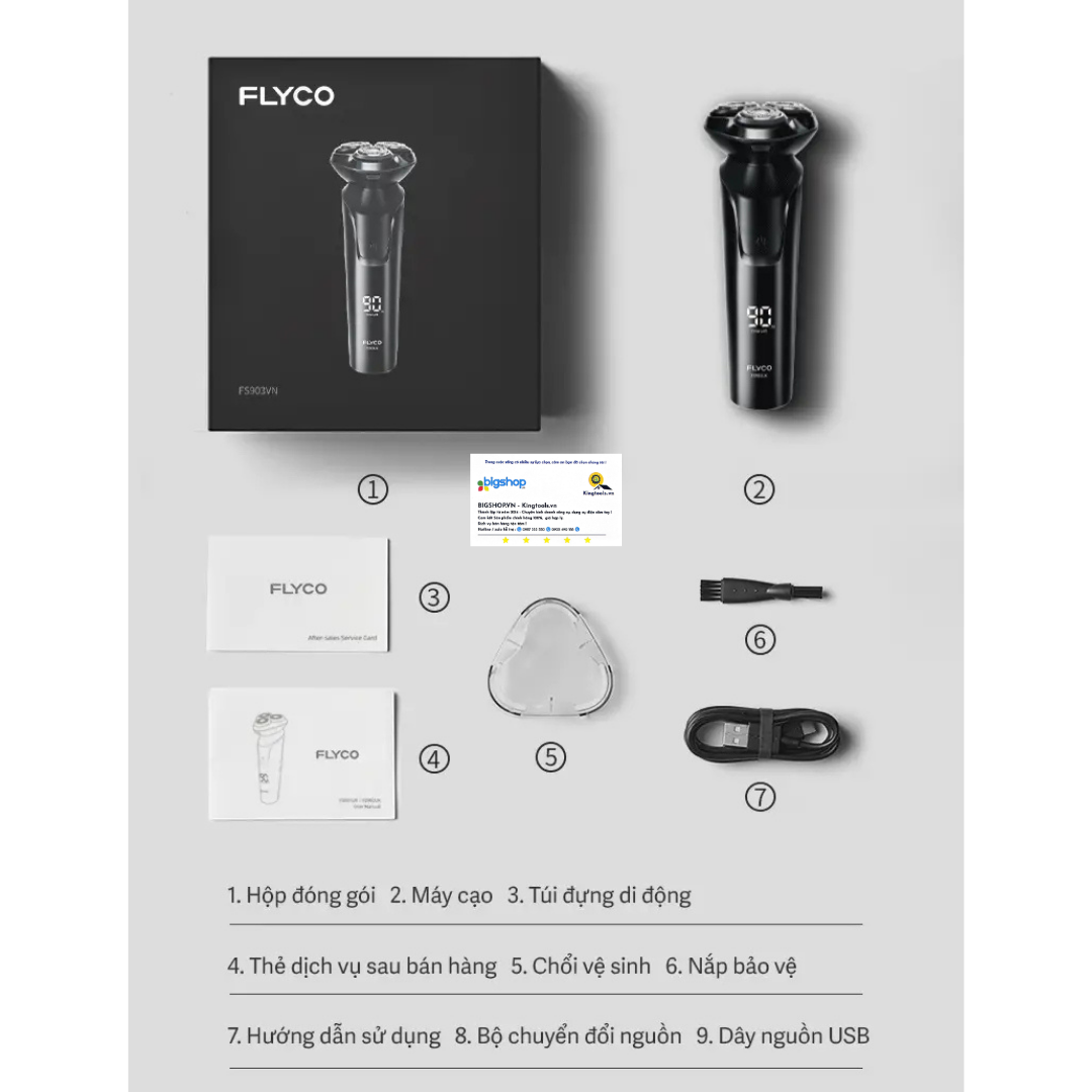 Máy cạo râu điện xoay FLYCO FS903