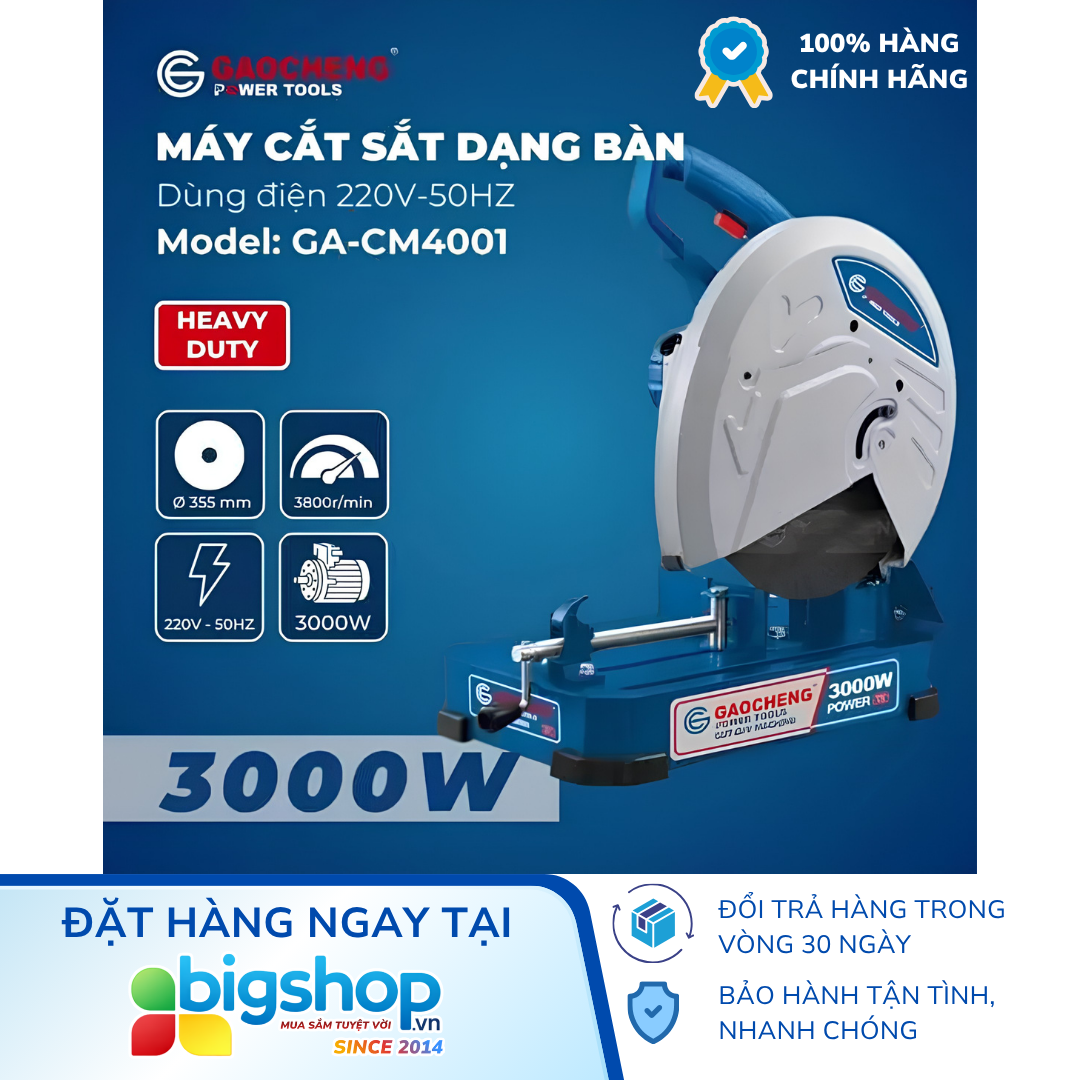 Máy cắt sắt 355mm GAOCHENG GA-CM4001 (Công suất 3000W)