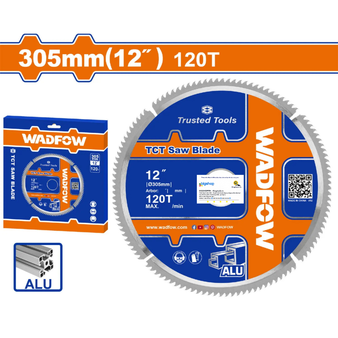 Lưỡi cưa nhôm TCT 305mm - 120T WADFOW WTC2K06