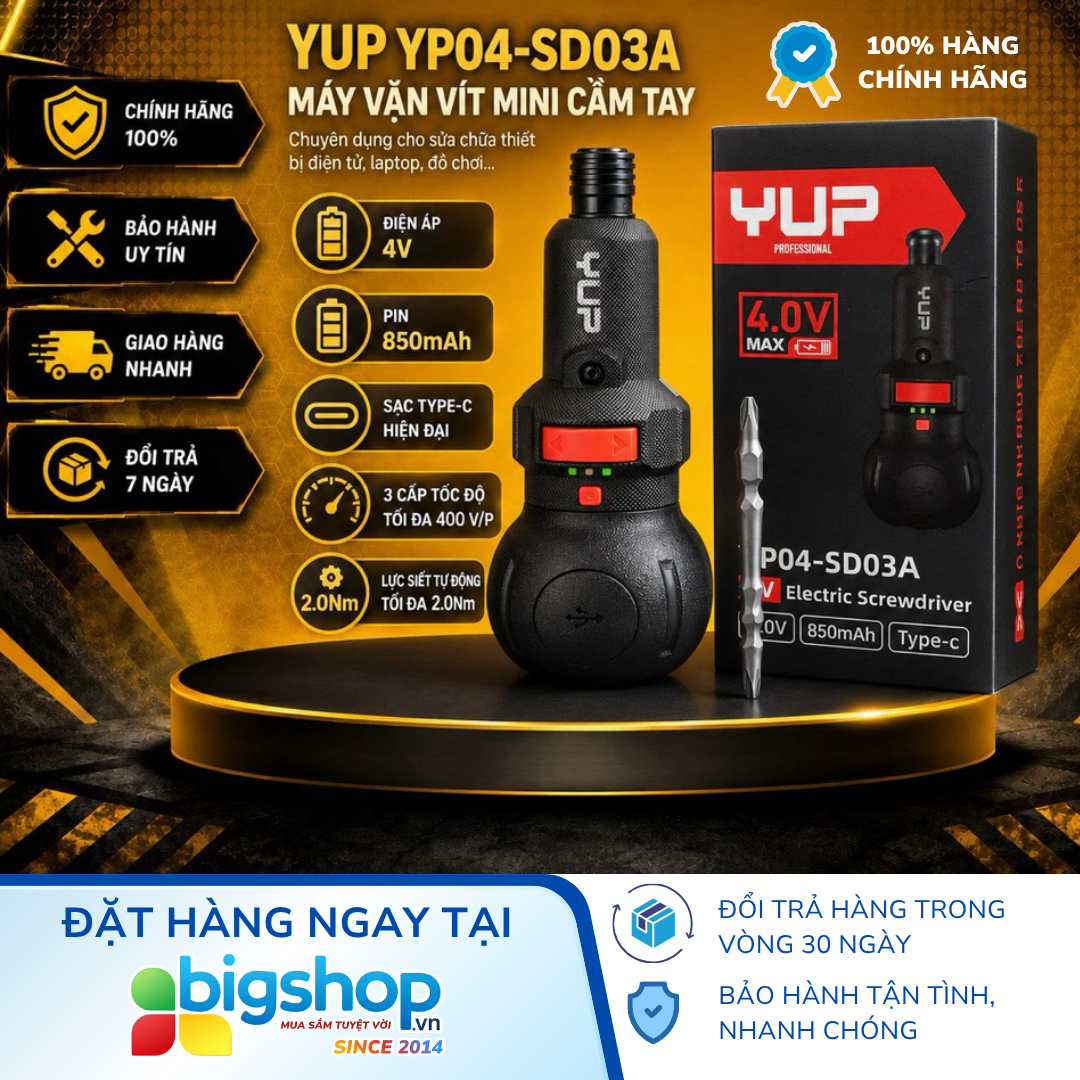 Máy vặn vít mini cầm tay YUPAI YP04-SD03A (Pin 4V)