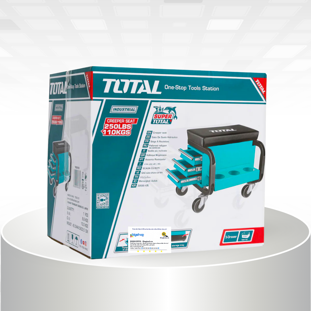 Ghế ngồi sửa chữa có 3 ngăn kéo TOTAL THCS103