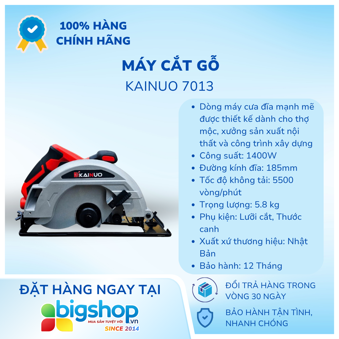 Máy cắt gỗ KAINUO 7013 - Công suất 1400W