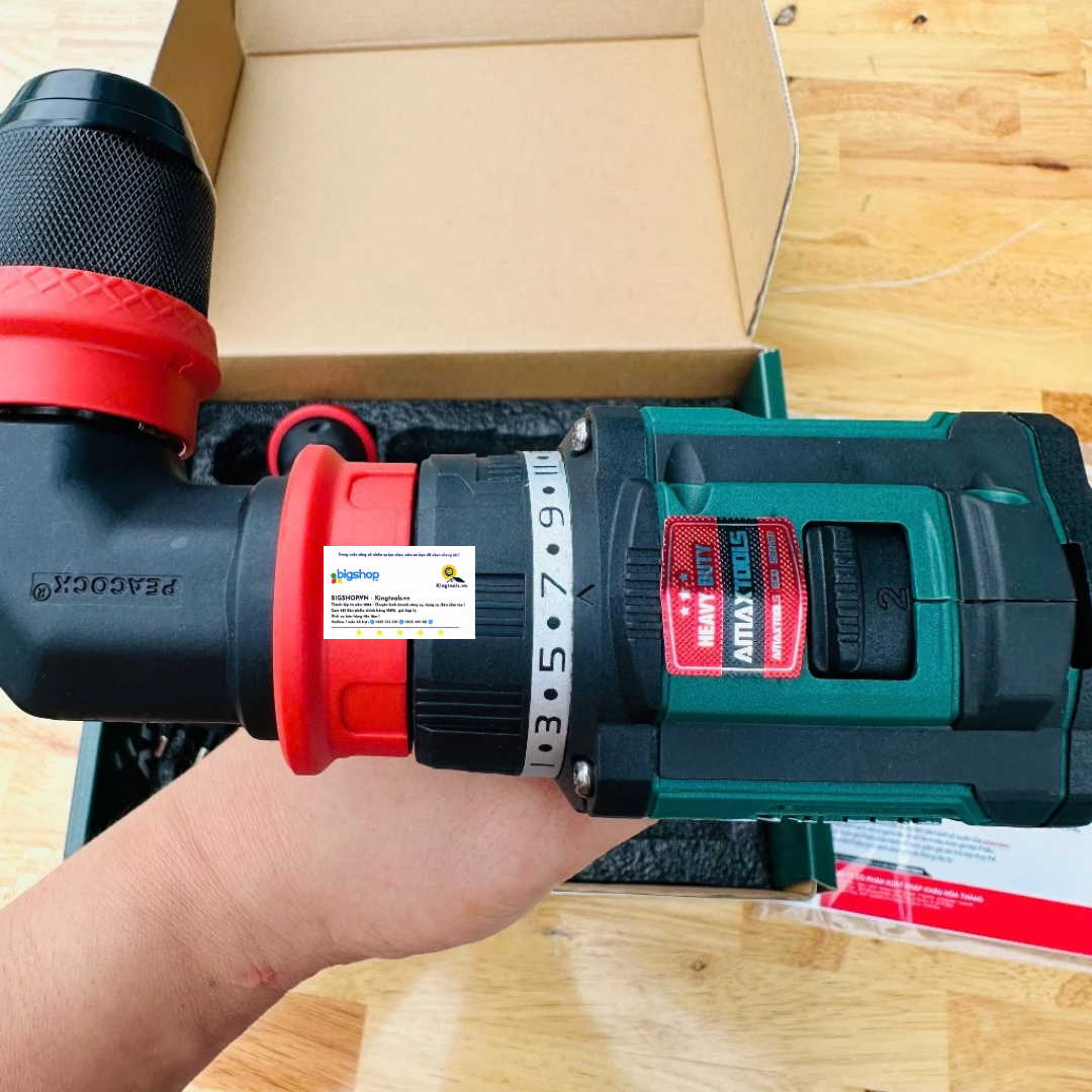 Máy khoan pin 4 đầu đa năng AMAXTOOLS AKI6511-Plus (2 pin 16V và 1 sạc)