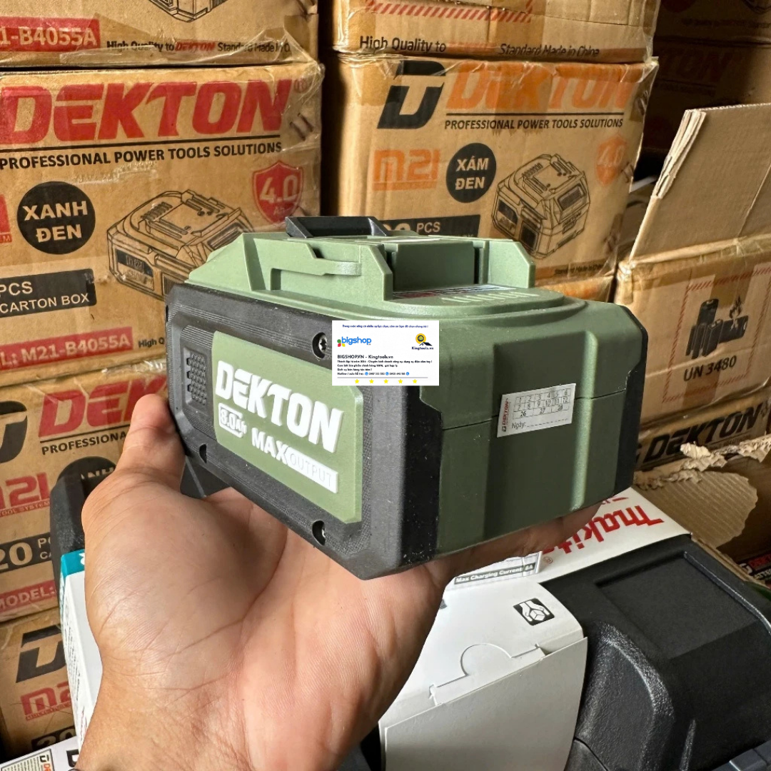 Pin 21V/8.0Ah DEKTON M21-B8140XPRO (Dòng xả tối đa 140A)