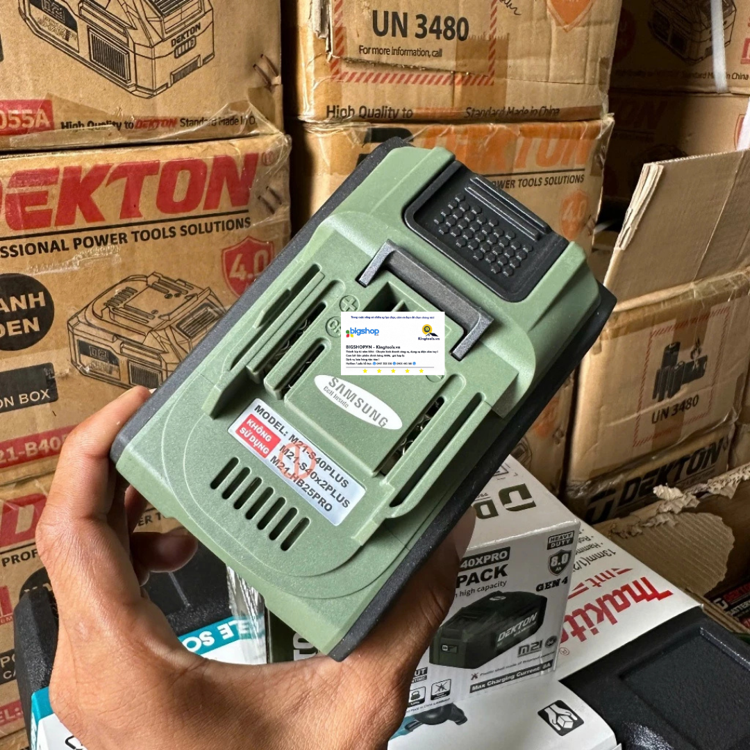Pin 21V/8.0Ah DEKTON M21-B8140XPRO (Dòng xả tối đa 140A)