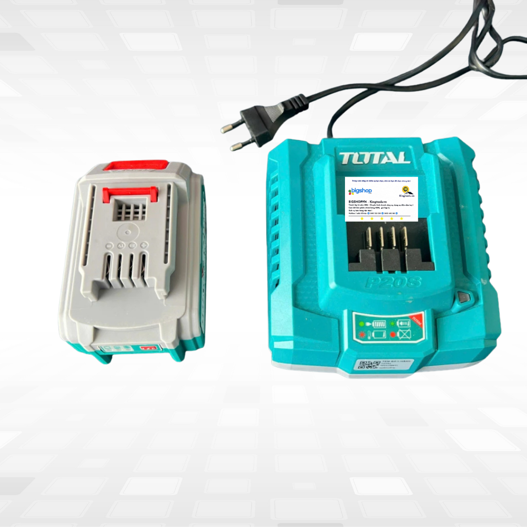 Bộ 1 pin 4.0Ah và 1 sạc dùng pin 20V TOTAL TFBCPK1012