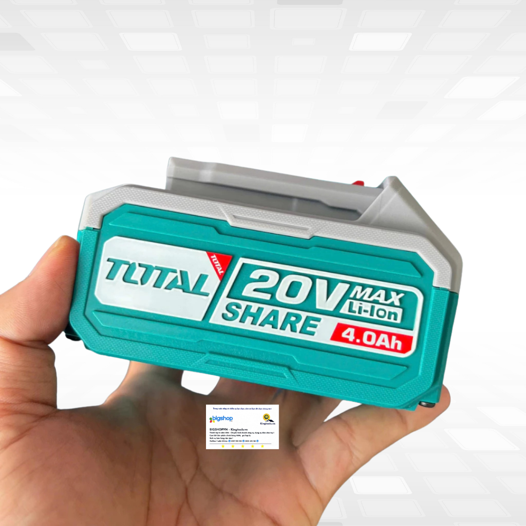 Bộ 1 pin 4.0Ah và 1 sạc dùng pin 20V TOTAL TFBCPK1012
