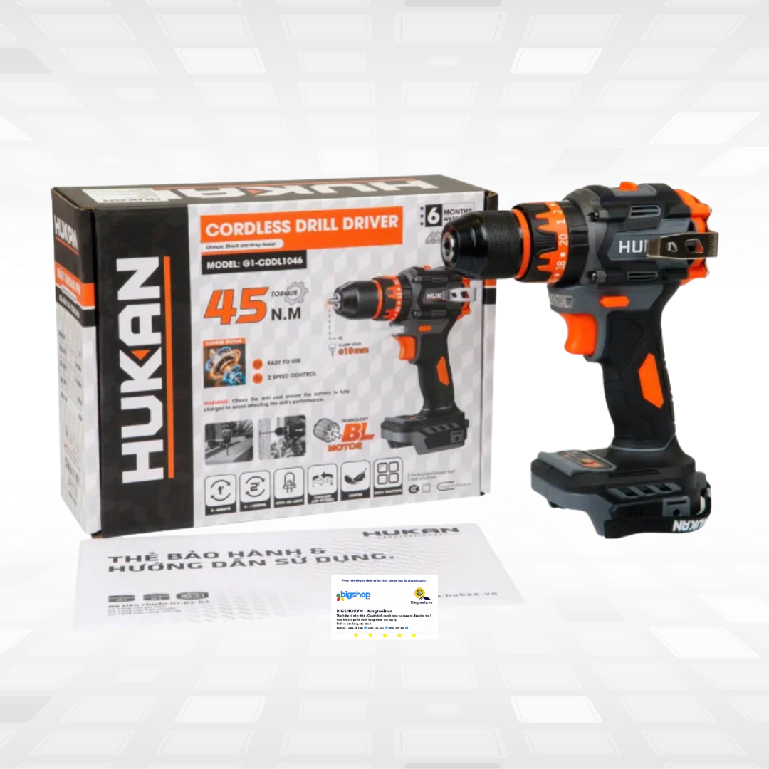 Máy khoan pin HUKAN G1-CDDL1046 (GEN 1) - Thân máy