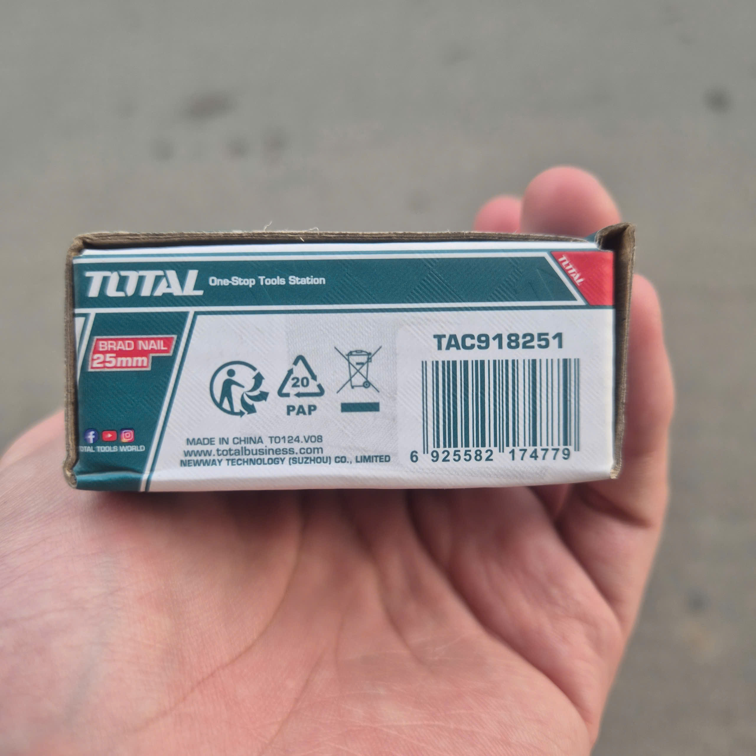 Đinh bấm thẳng 25mm TOTAL TAC918251