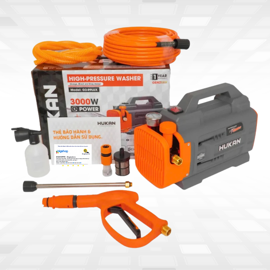 Máy rửa xe cao áp HUKAN G2-R9LUX (GEN 2 LUX) - Công suất 3000W