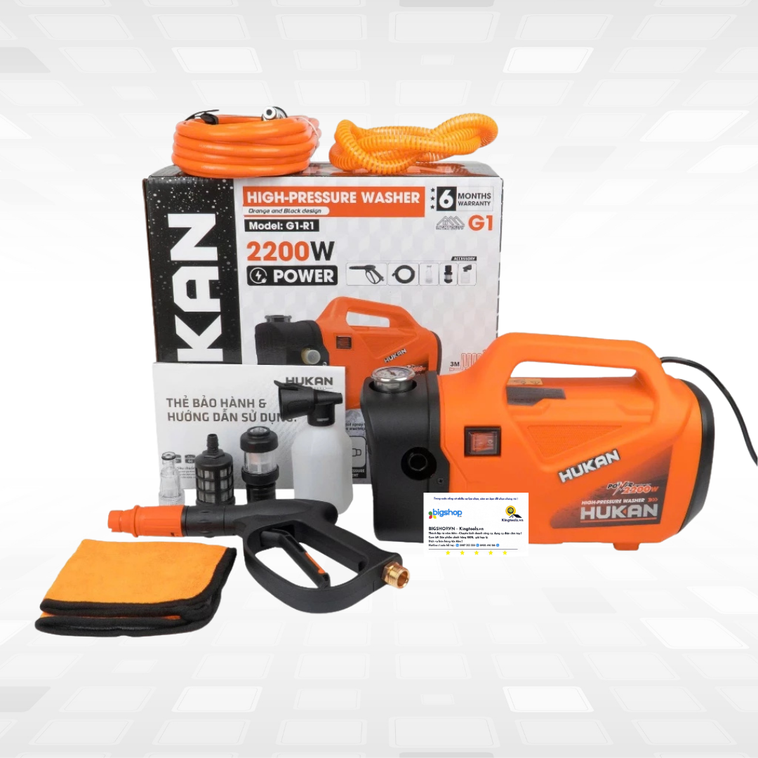 Máy rửa xe điện HUKAN G1-R1 (GEN 1) - Công suất 2200W