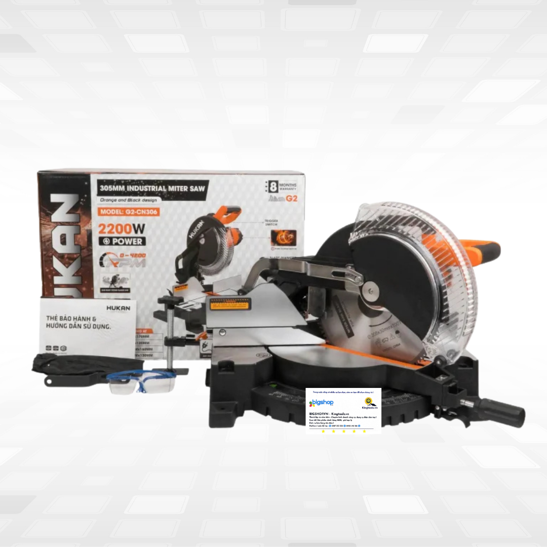 Máy cắt nhôm HUKAN G2-CN306 (GEN 2) - CS 2200W, Đĩa 305mm