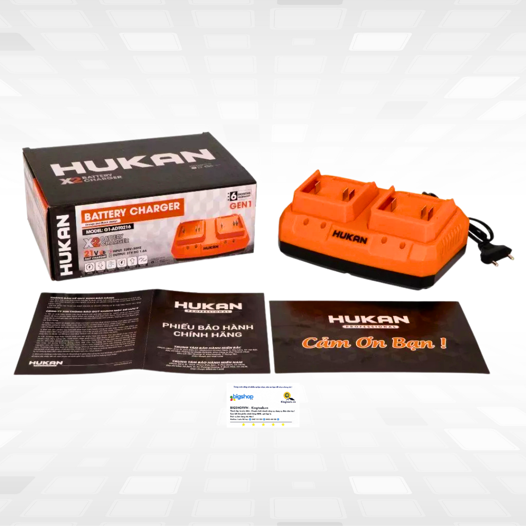 Sạc đôi nhanh HUKAN G1-ADT0216 (GEN 1) - 21V DC 1.6A