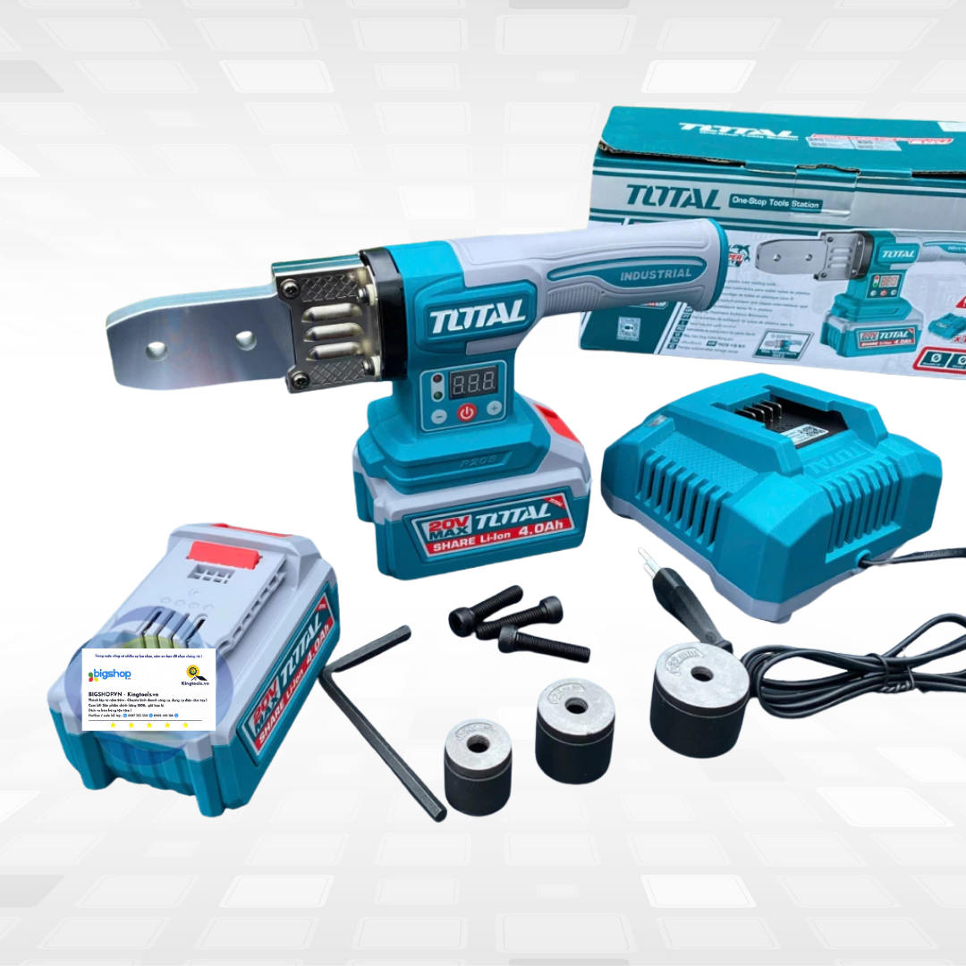 Máy hàn ống nước dùng pin TOTAL TWTLI20182 (2 pin 4.0Ah và sạc)