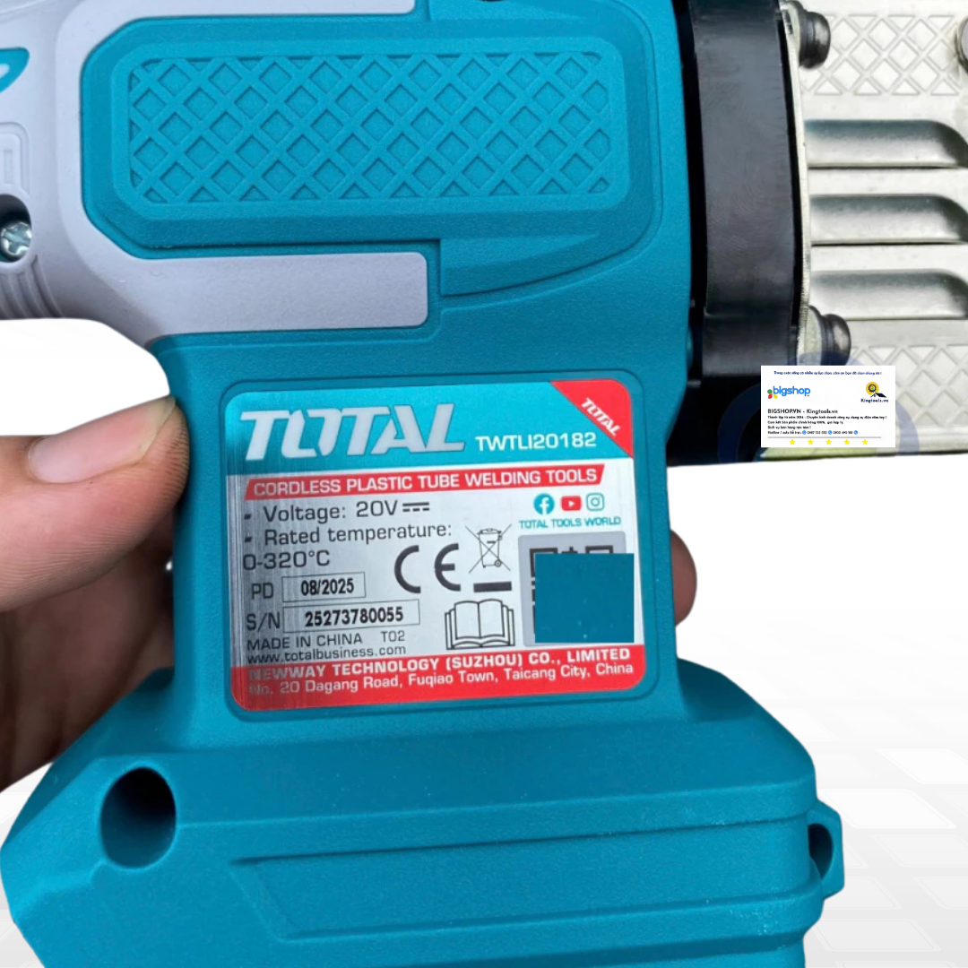 Máy hàn ống nước dùng pin TOTAL TWTLI20182 (2 pin 4.0Ah và sạc)