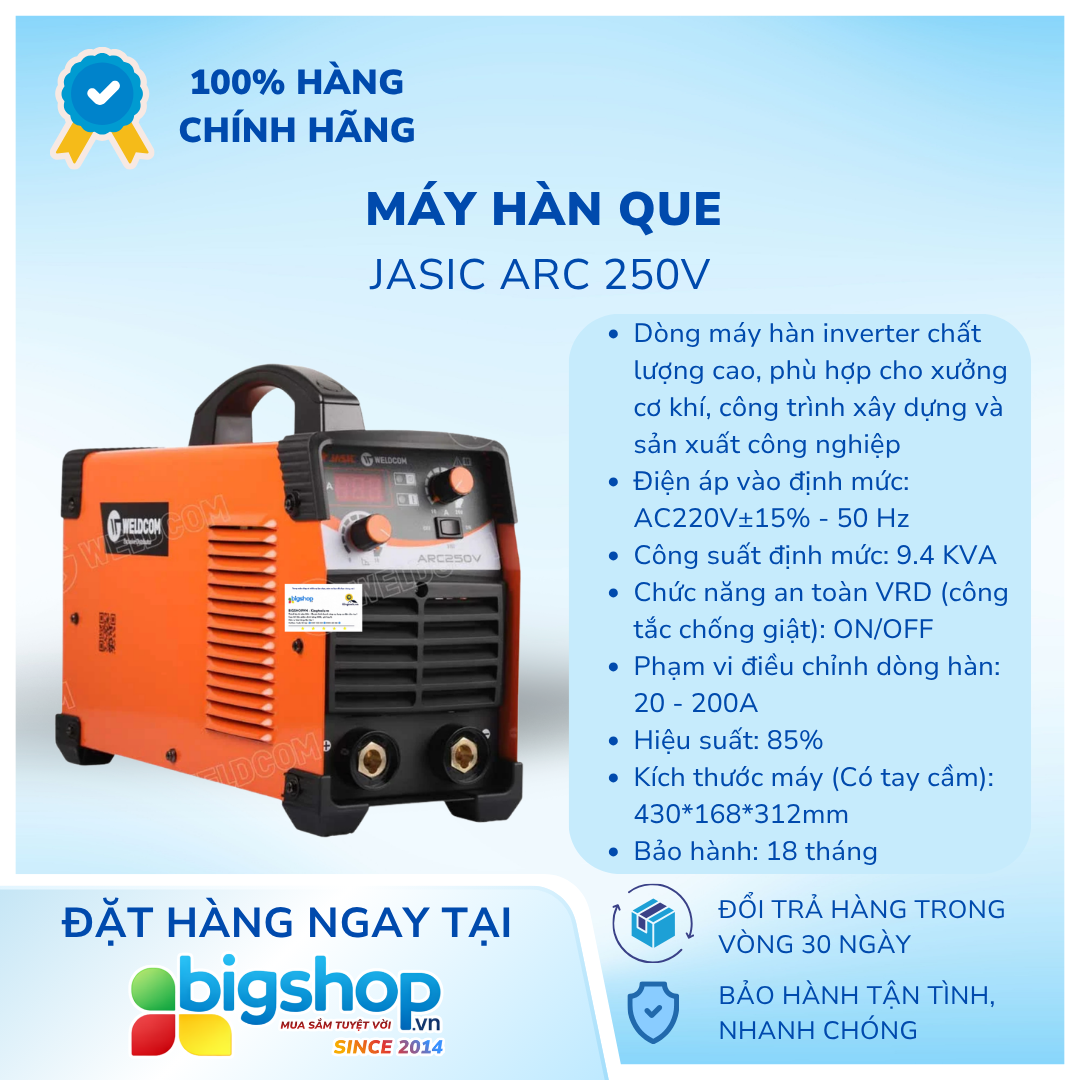Máy hàn que JASIC ARC 250V