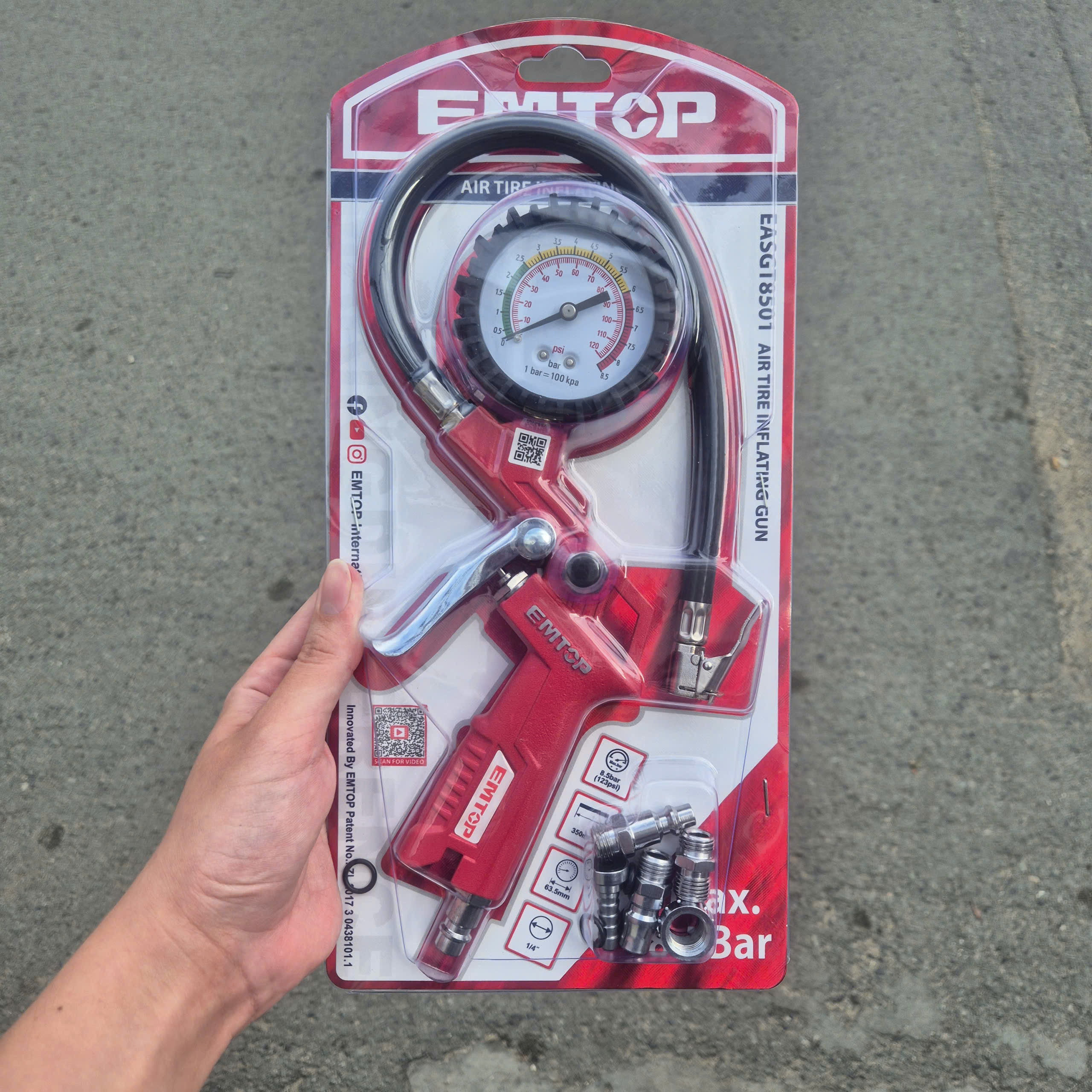 Súng bơm lốp hơi EMTOP EASGT8501