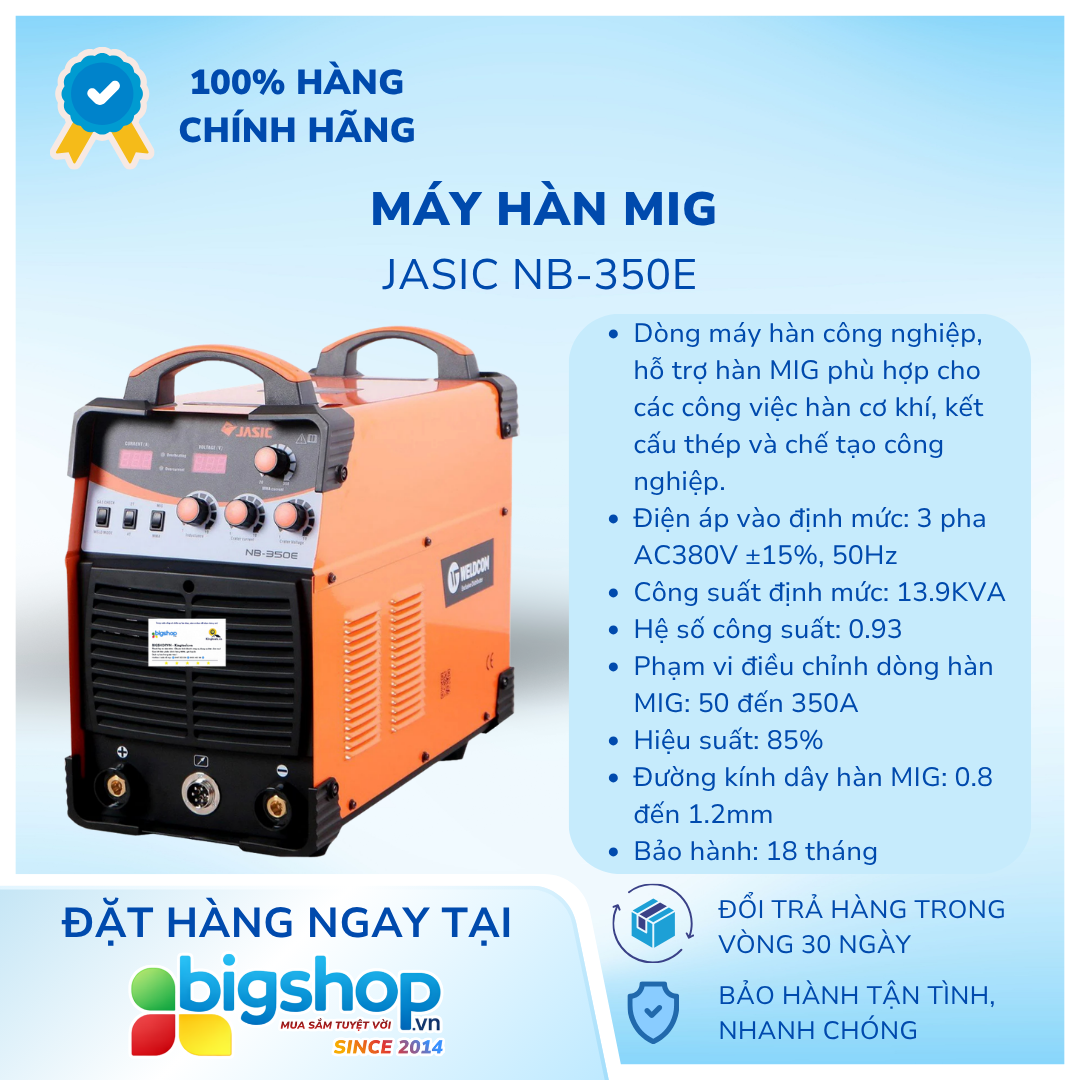 Máy hàn MIG JASIC NB-350E