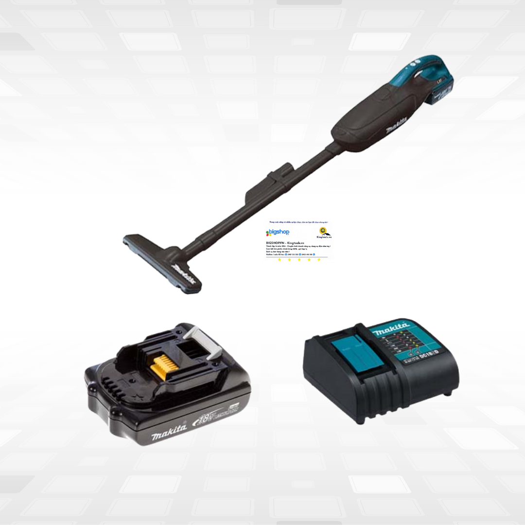 Máy hút bụi dùng pin 18V MAKITA DCL182SYB (1 pin 1.5Ah - BL1815N và sạc DC18SD)