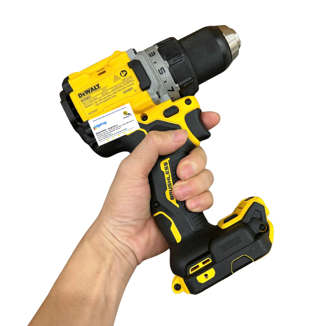 Máy khoan pin 20V DEWALT DCD801N-B1 (Chưa pin & sạc)