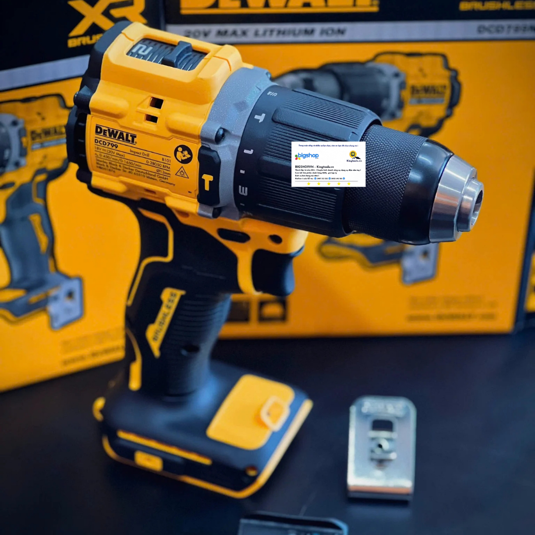 Máy khoan pin 20V DEWALT DCD799N-B1 (Atomic™) - Chưa bao gồm pin và sạc