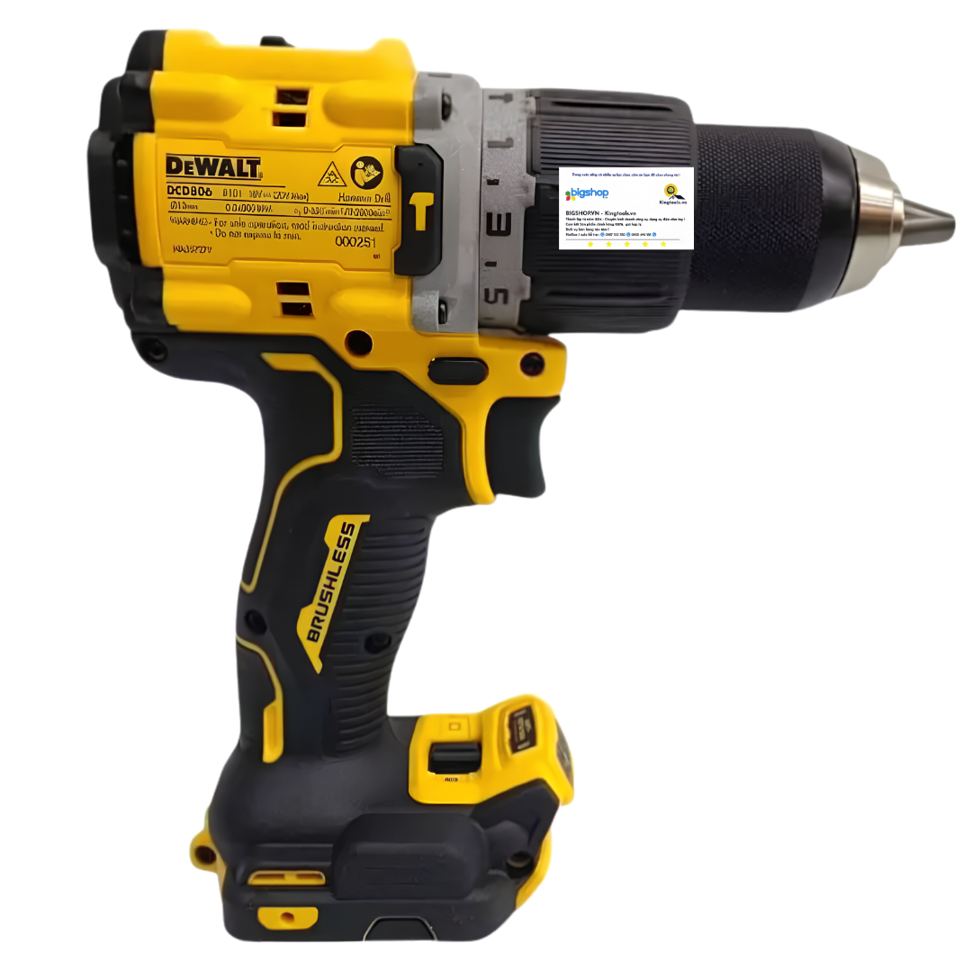 Máy khoan pin 20V DEWALT DCD806N-B1 - Thân máy (Lực siết 90Nm)