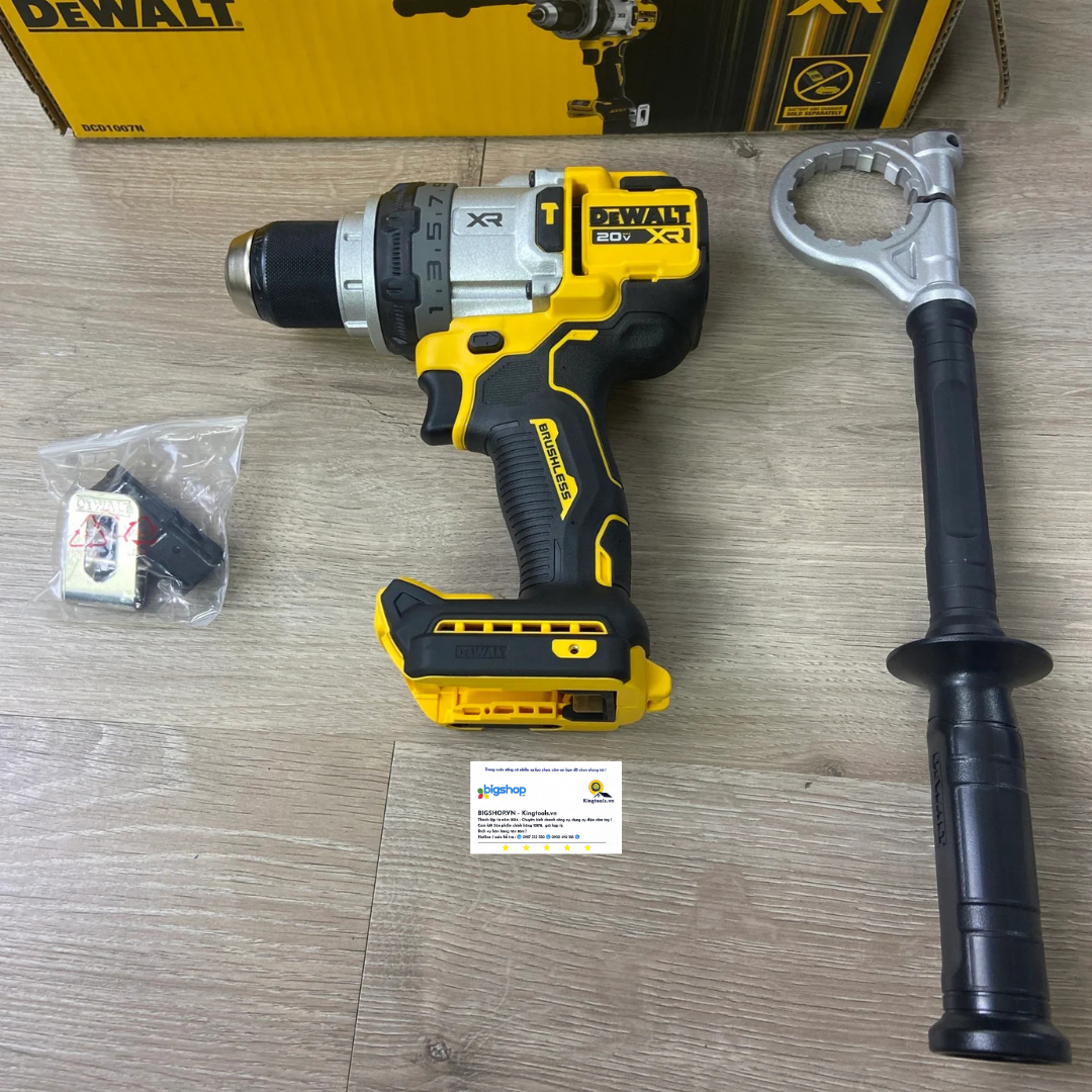Máy khoan pin 20V DEWALT DCD1007N-B1 - Thân máy (Lực siết 169Nm)