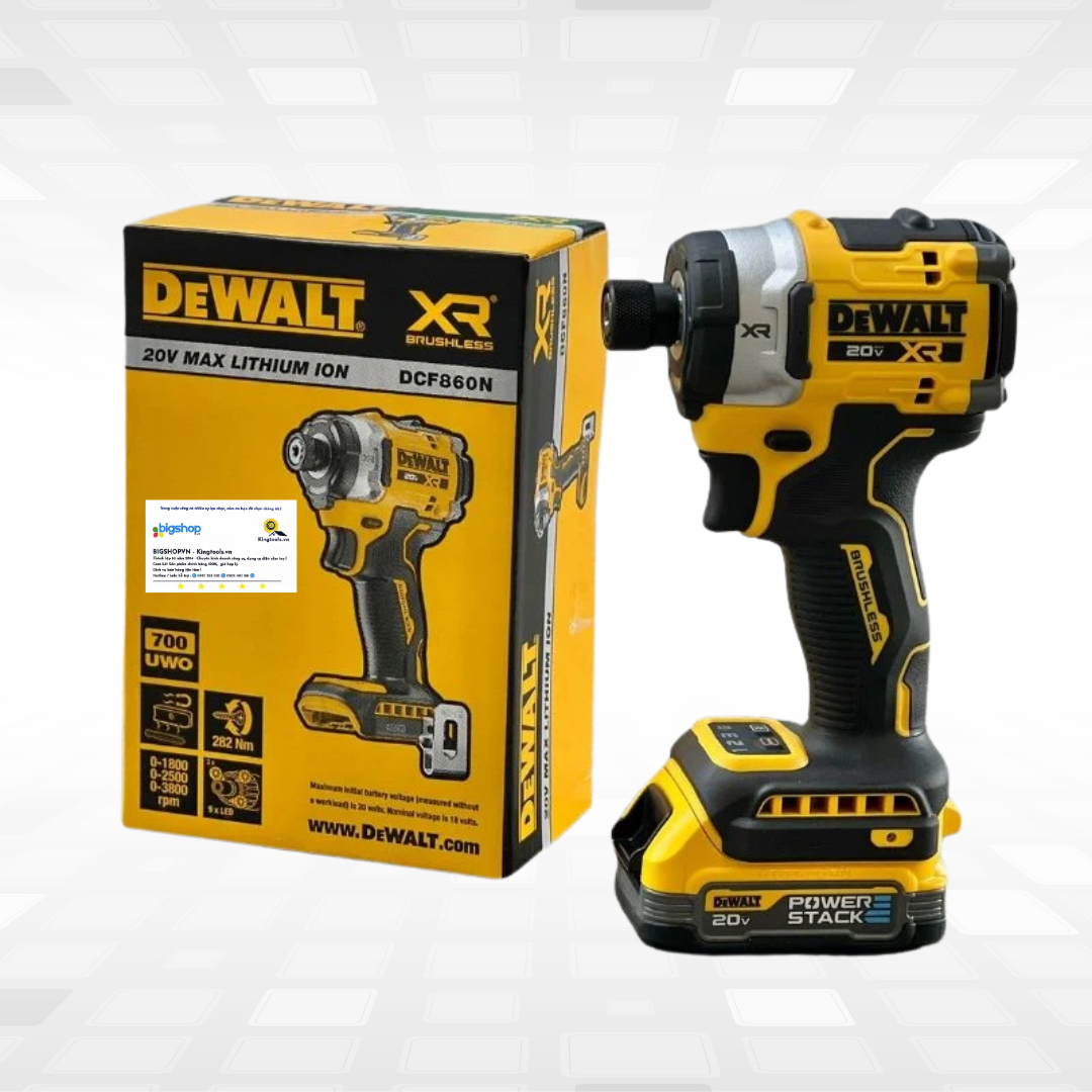 Máy vặn vít dùng pin 18V/20V DEWALT DCF860N-B1 - Thân máy (Lực siết 282Nm)