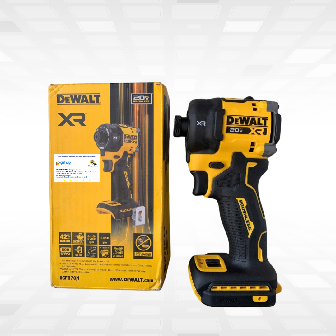 Máy vặn vít dùng pin 18V/20V DEWALT DCF870N-B1 - Thân máy (Lực siết 56Nm)
