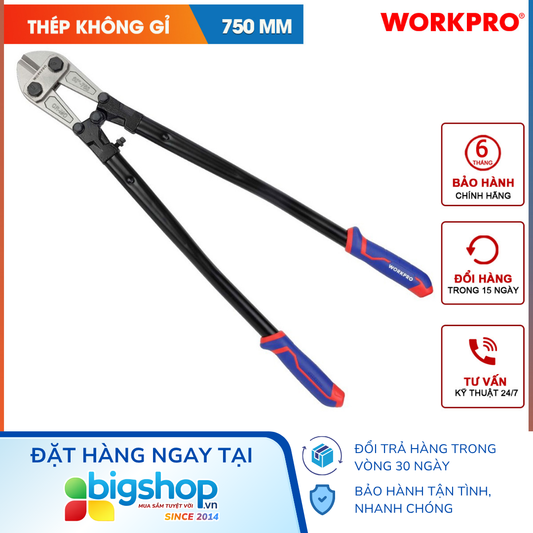 Kéo cắt bulong kích thước 750mm (30 inches) WORKPRO WP216006