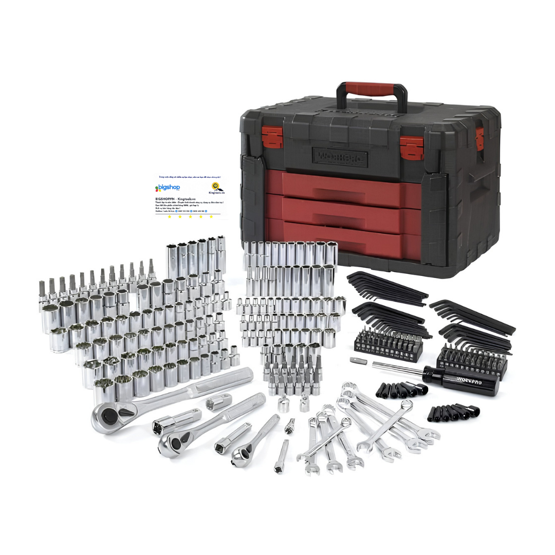 Bộ công cụ cơ khí các loại có hộp đựng WORKPRO WP003055 (1 set = 320 cái)