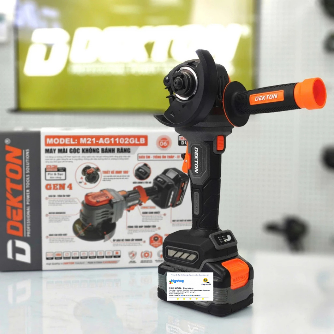 Máy mài góc dùng pin 21V DEKTON M21-AG1102GLB - Thân máy (Không bánh răng)