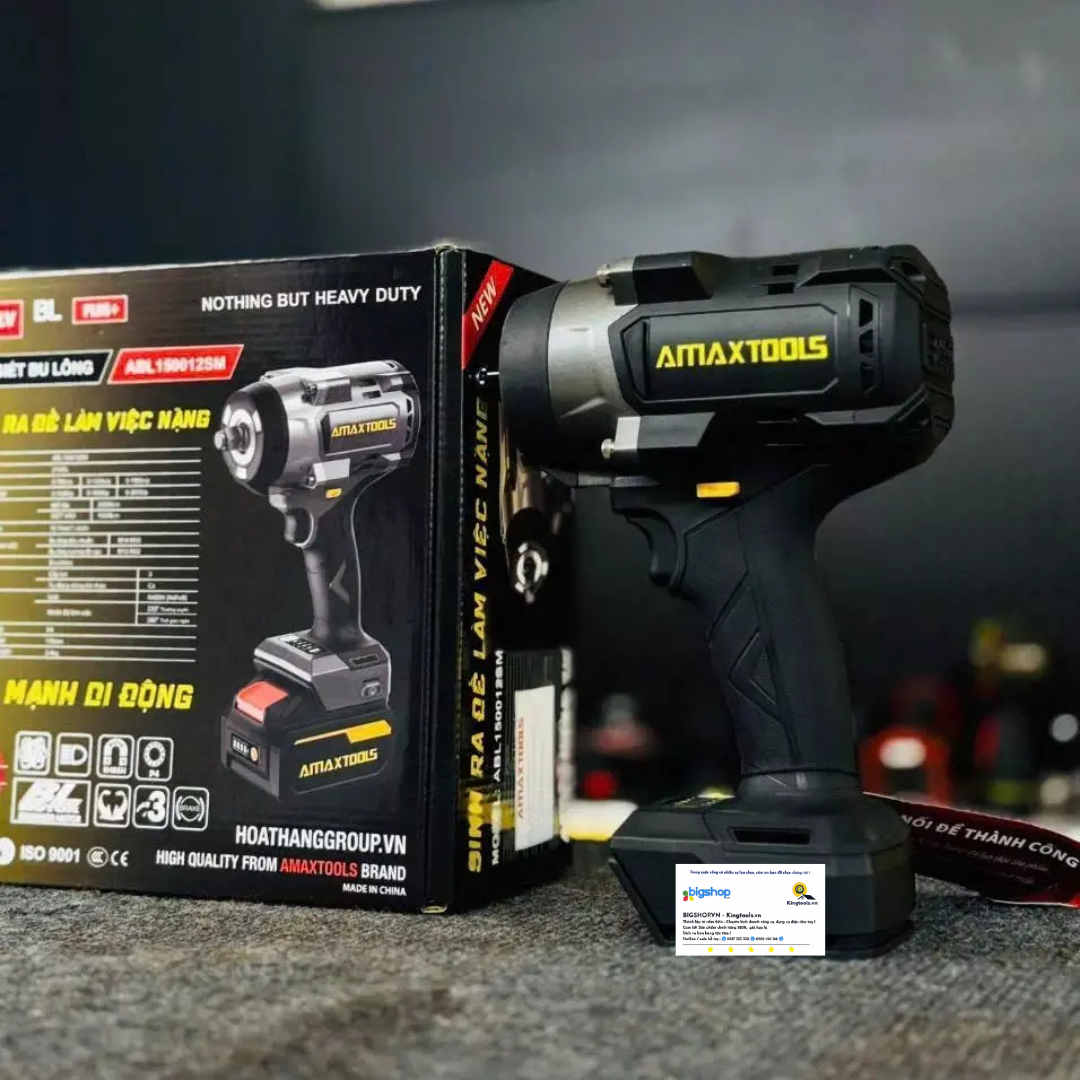 Máy siết bulong pin AMAXTOOLS ABL150012SM - Thân máy (Lực siết 1500Nm, mở 2000Nm)