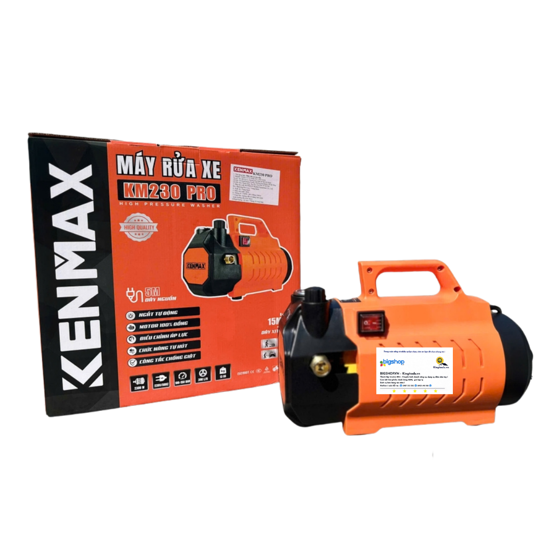 Máy rửa xe cao áp KENMAX KM230 PRO (Công suất 2300W)