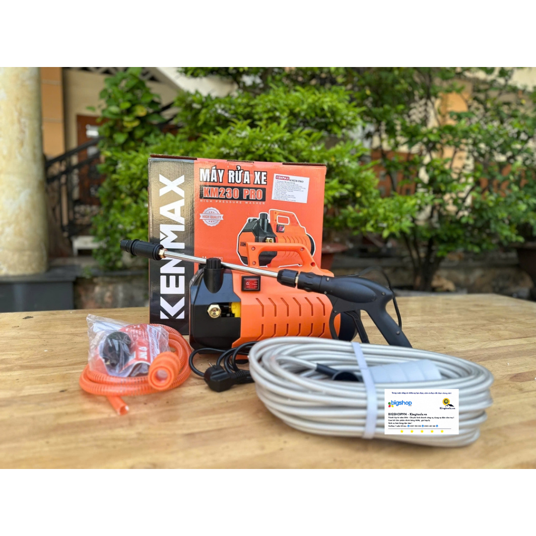 Máy rửa xe cao áp KENMAX KM230 PRO (Công suất 2300W)