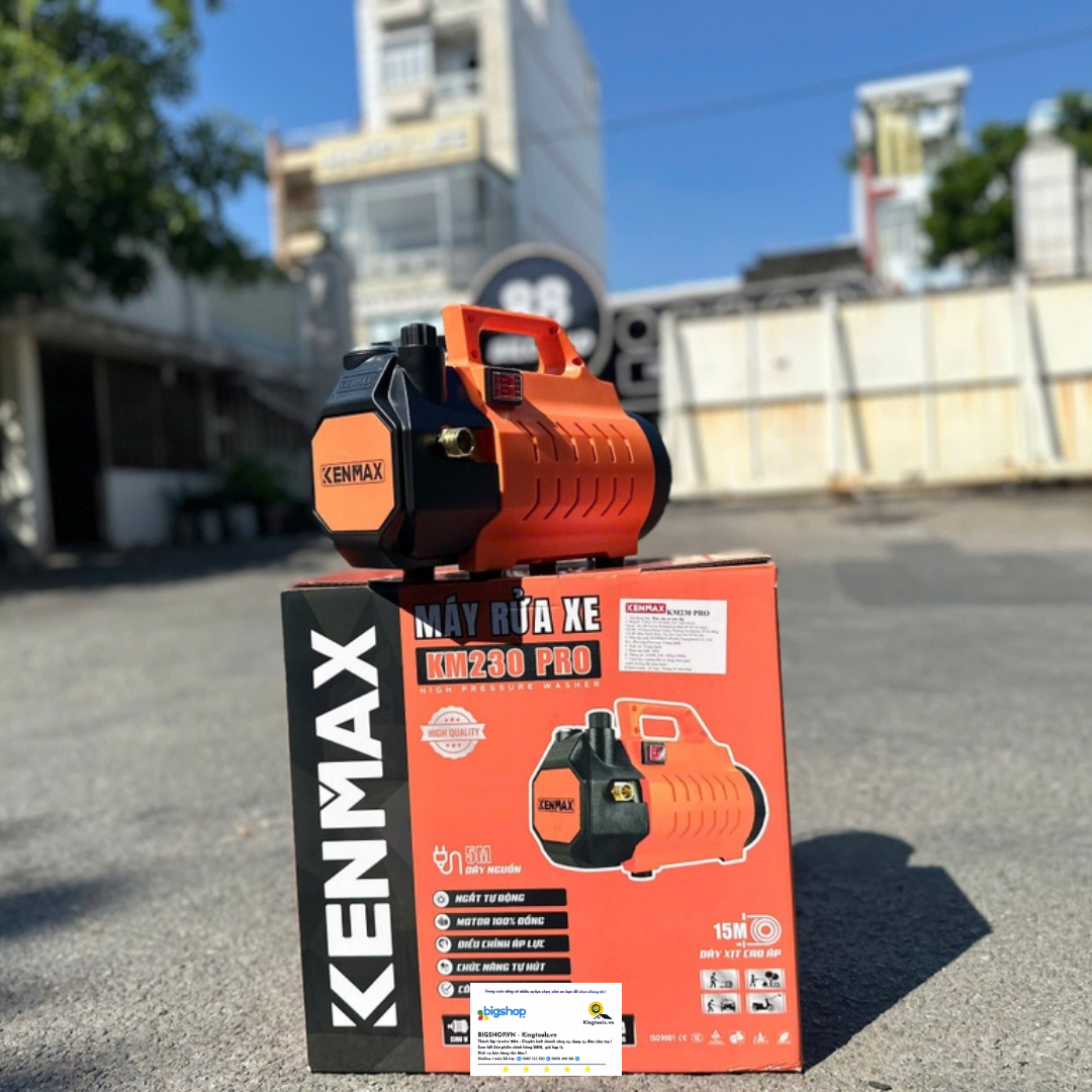 Máy rửa xe cao áp KENMAX KM230 PRO (Công suất 2300W)
