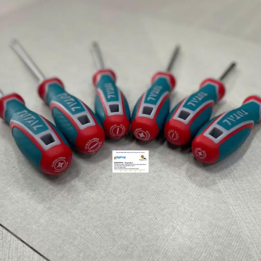 Bộ 6 tua vít dẹp và bake TOTAL TKSDS0626