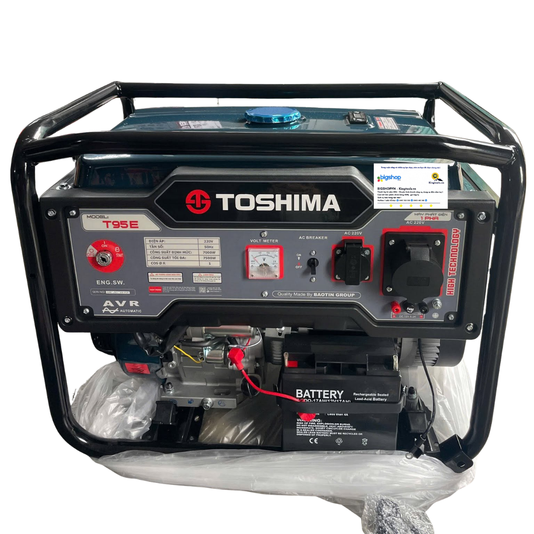 Máy phát điện chạy xăng TOSHIMA T95E (Công suất 7kW)