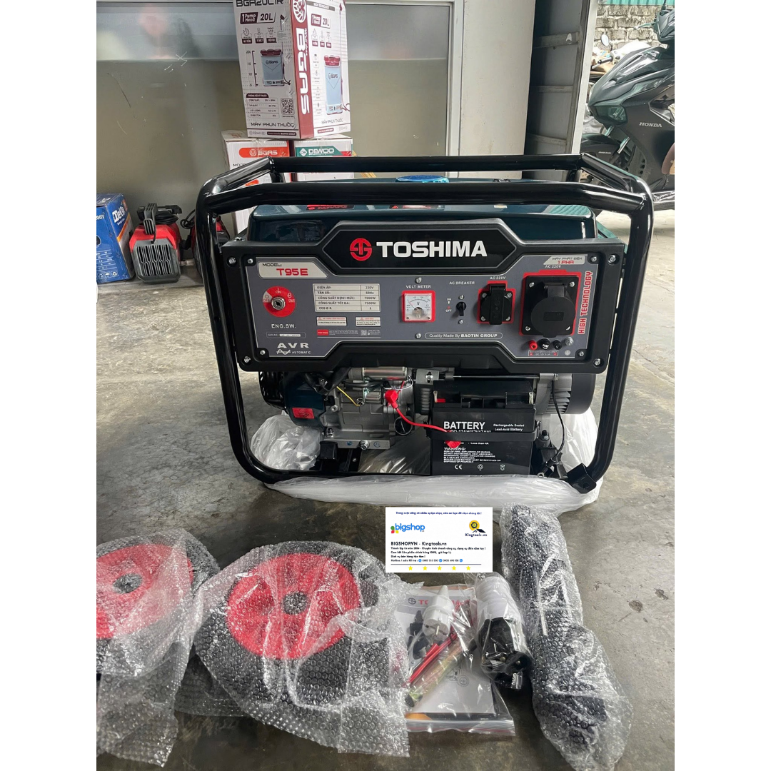 Máy phát điện chạy xăng TOSHIMA T95E (Công suất 7kW)