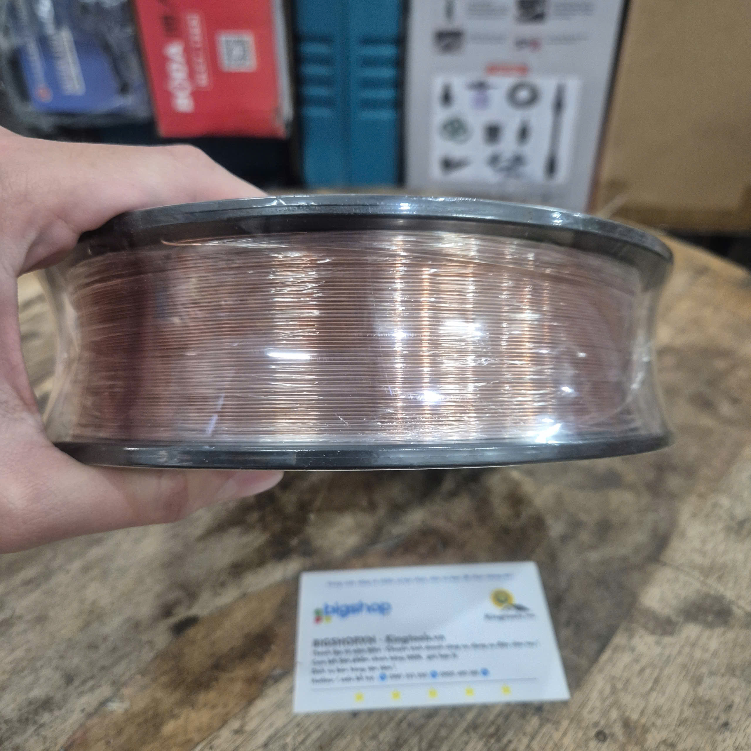 Cuộn dây hàn MIG sắt GEMINI GM-70S (Cuộn 5kg, size 0.8mm)