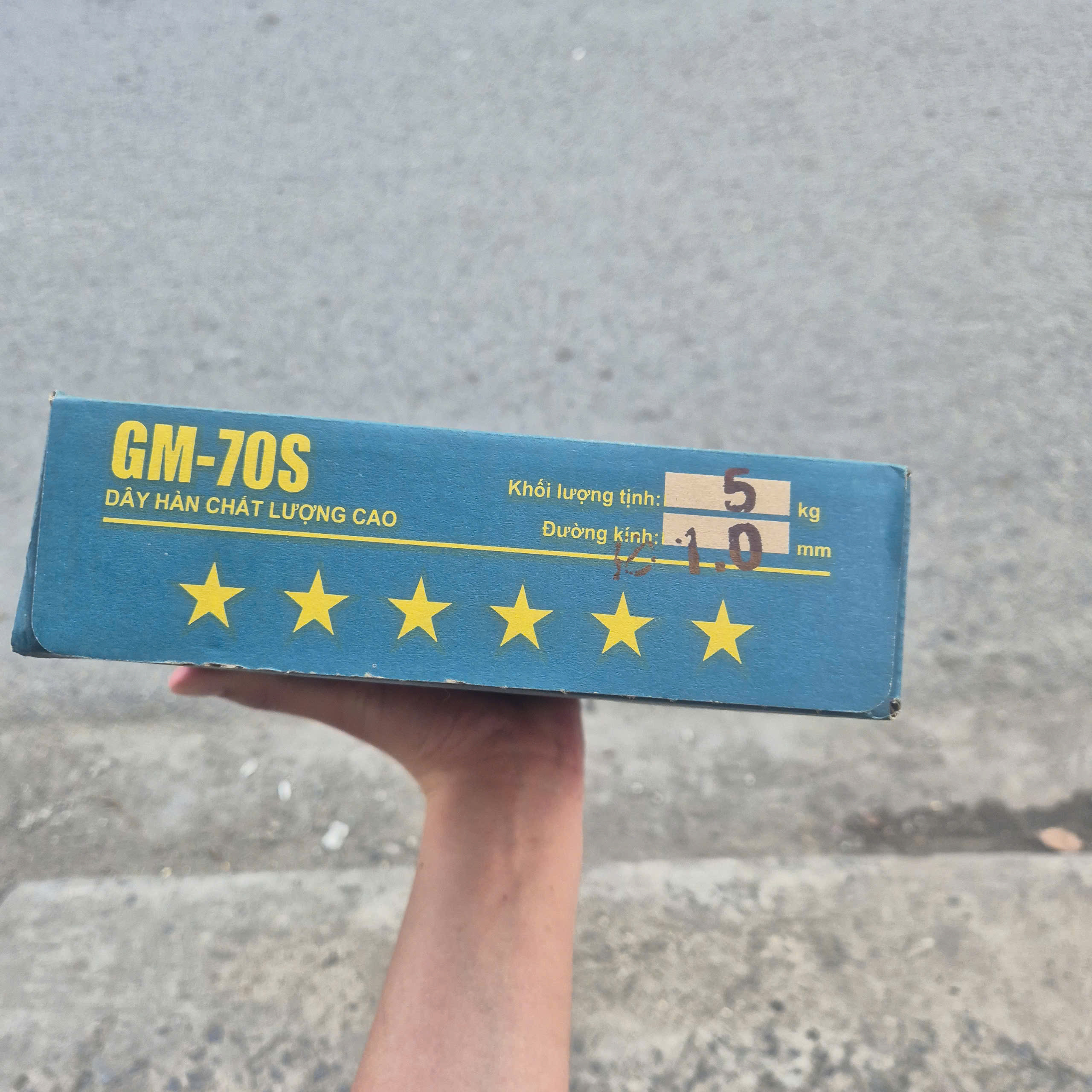 Cuộn dây hàn MIG sắt GEMINI GM-70S (Cuộn 5kg, size 1.0mm)