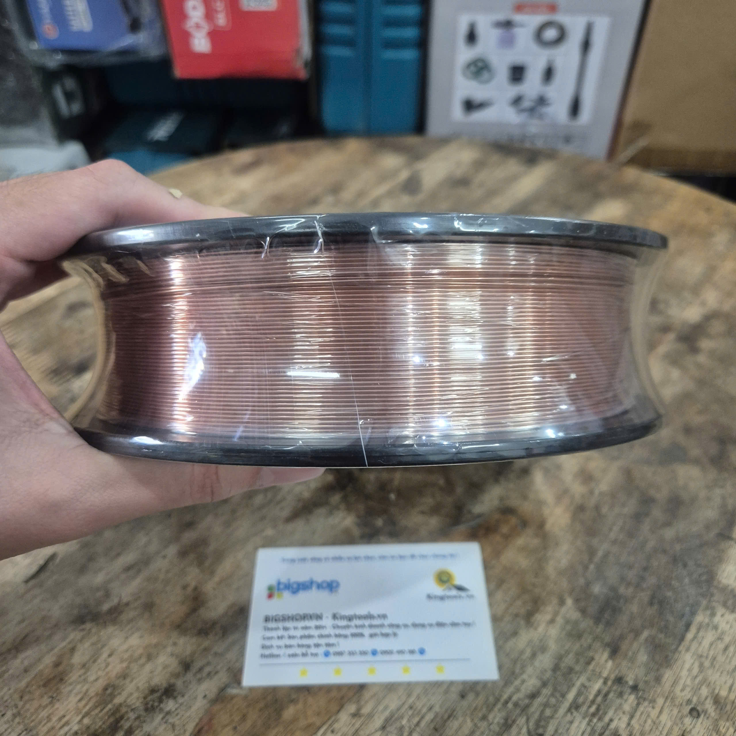 Cuộn dây hàn MIG sắt GEMINI GM-70S (Cuộn 5kg, size 1.0mm)