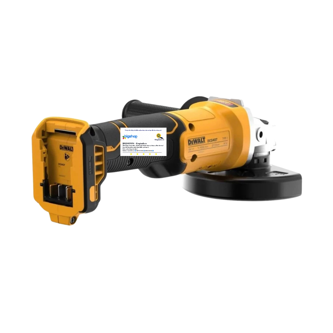 Máy mài góc dùng pin 20V DEWALT DCG407N-B1 - Đĩa 100mm (Chưa bao gồm pin và sạc)