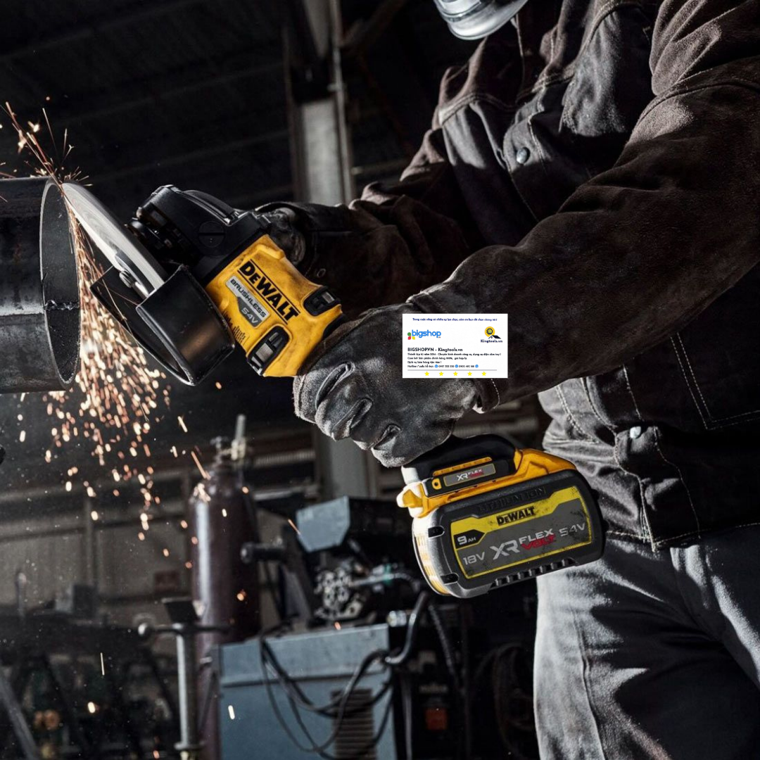 Máy mài góc dùng pin 54V DEWALT DCG440N-KR - Đĩa 180mm, công tắc bóp (Thân máy)