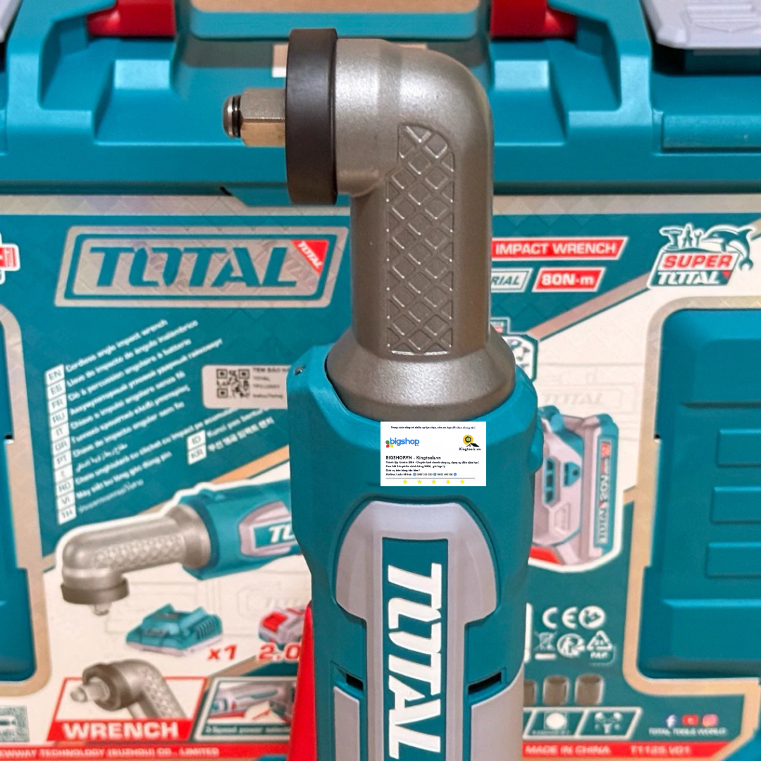 Máy siết vít góc dùng pin 20V TOTAL TAIRLI208 (2 pin 2.0Ah và sạc)