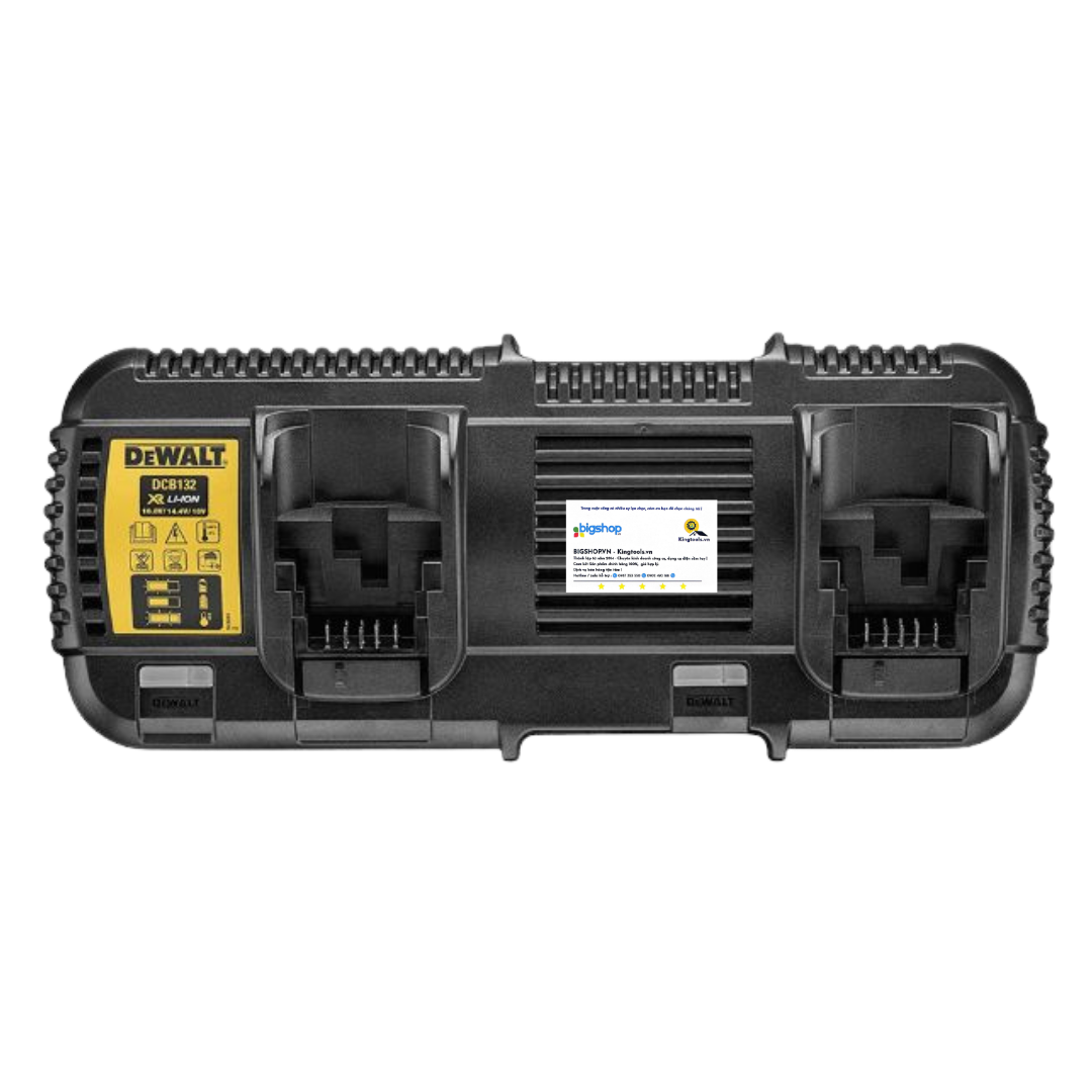 Đế sạc pin đôi DEWALT DCB132-KR (Điện thế pin 18V - 60V)