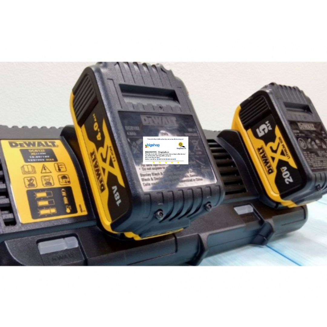 Đế sạc pin đôi DEWALT DCB132-KR (Điện thế pin 18V - 60V)